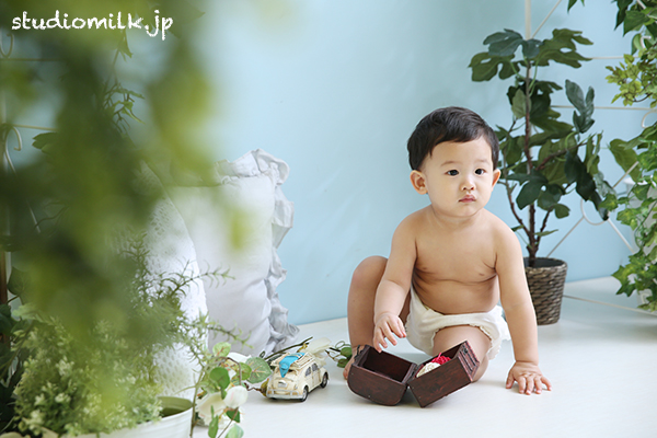 【朝フォト！】ベビーフォトを7回以上撮影で1歳のお誕生日フォトプレゼント！