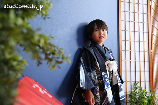 【七五三5歳男の子】スタジオ無料レンタル着物のご紹介！