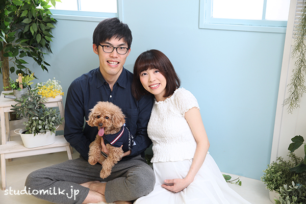 【朝フォト！】大人気マタニティフォト！ペットちゃんも一緒に撮影できます♪